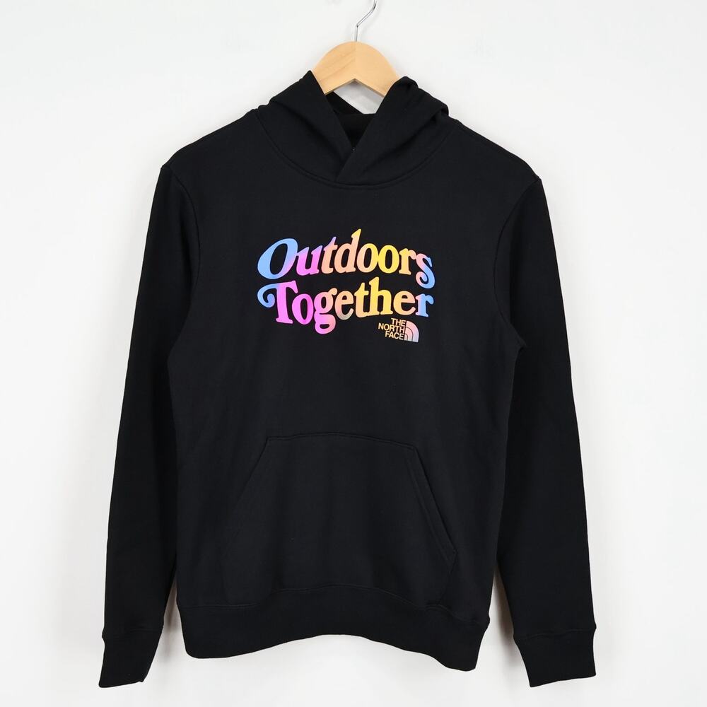 The North Face Boys Camp Fleece Pullover Hoodie Outdoors Together Size XL NWT